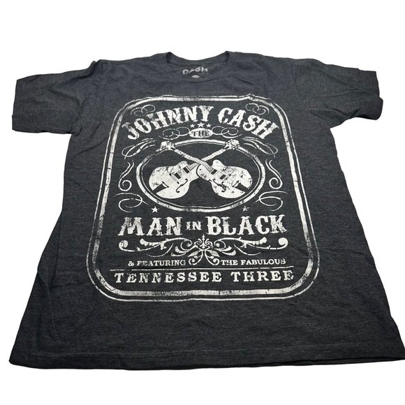 Cash Men's Size Medium Johnny Cash Tee Shirt Black Preowned - Picture 1 of 10